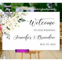 Ivory Wedding Welcome Sign,Cream Wedding Welcome sign,(123w)